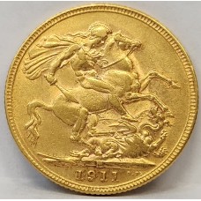 AUSTRALIA 1911 . ONE 1 SOVEREIGN . MELBOURNE . GOLD